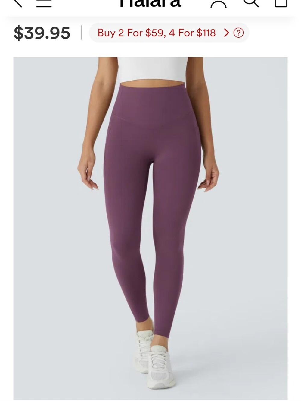 HALARA Ultra sculpt High Waisted Tummy Tucking Leggings - Nights Purple